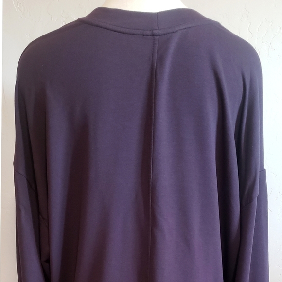 J. Jill Womens Top Brown XL Athleisure Grandmacore Relaxed Tunic Pullover Top - Picture 8 of 13